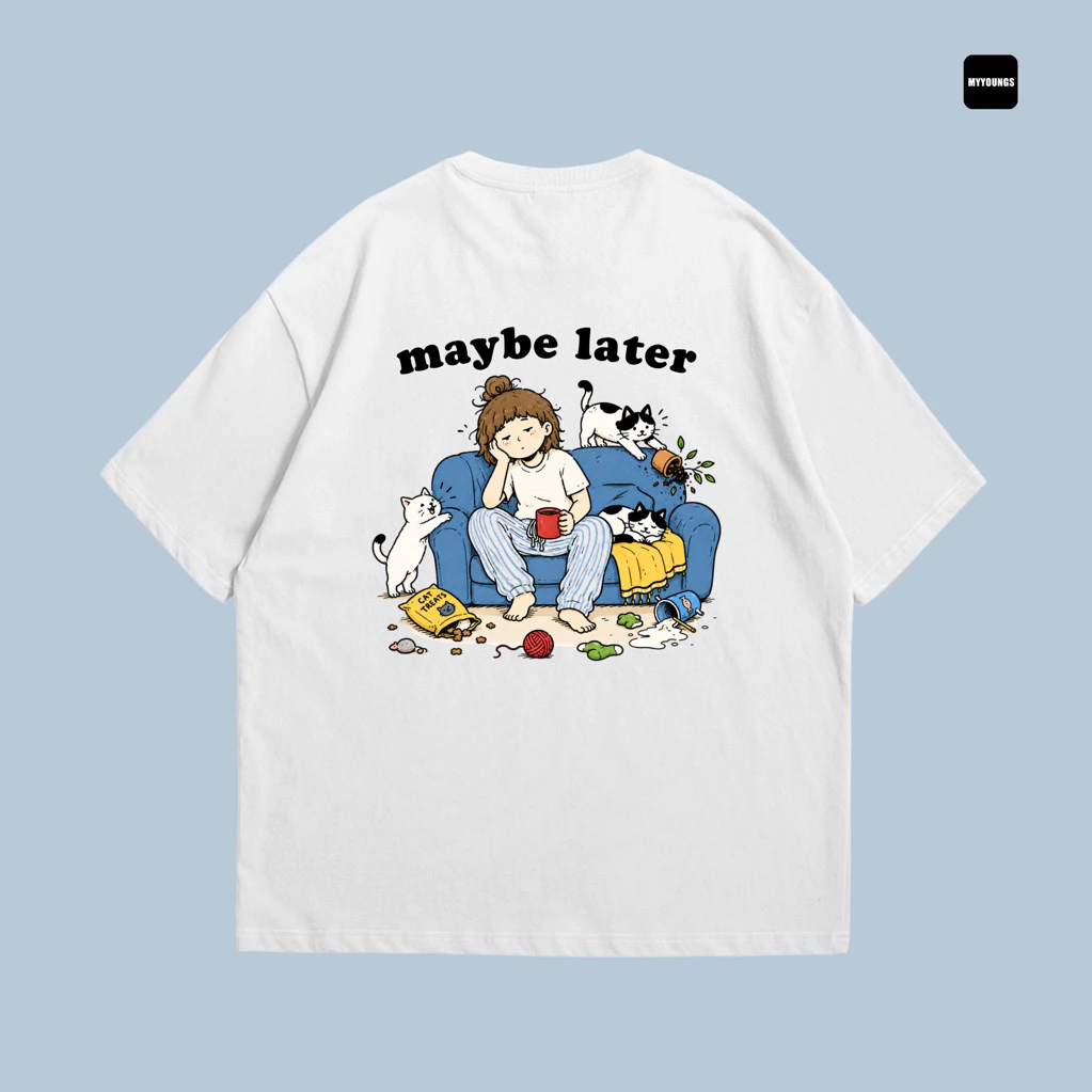 myyoungs - maybe later เสื้อยืดโอเวอร์ไซส์