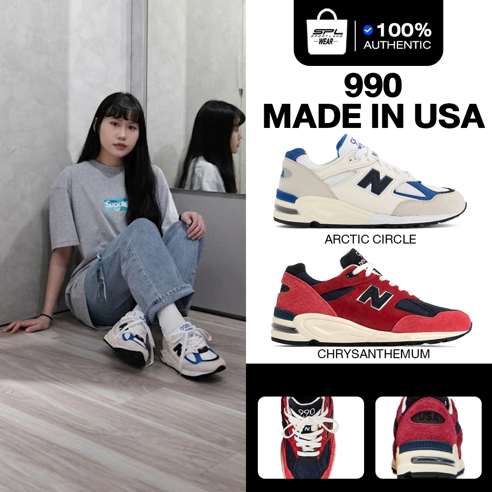 New Balance Collection นิวบาลานซ์ รองเท้ากีฬา รองเท้าผ้าใบ สำหรับผู้ชาย ND M 990 Made In USA M990AD2 / M990WB2