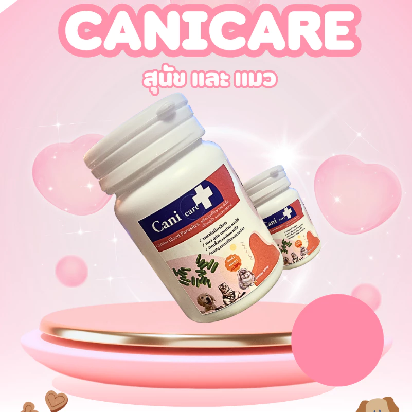 พยาธิเม็ดเลือดสุนัข เเมวเเละกระต่าย อาหารเสริมในสัตว์ Canicare