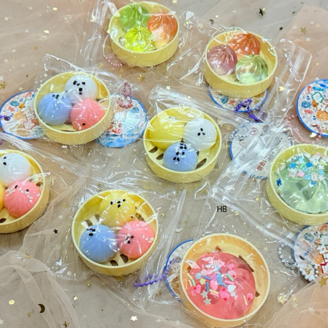 🆕 ❤️พร้อมส่ง🇹🇭พวงกุญแจทาบะ ซาลาเปา ของเล่นสุดน่ารัก บีบคลายเครียด 🥟🍥