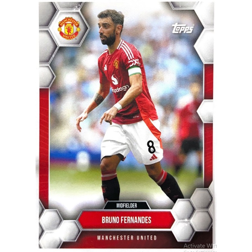 การ์ดฟุตบอลรวมทีมแมนยู ManU จากกล่อง 2024-25 Topps Manchester United Team Box