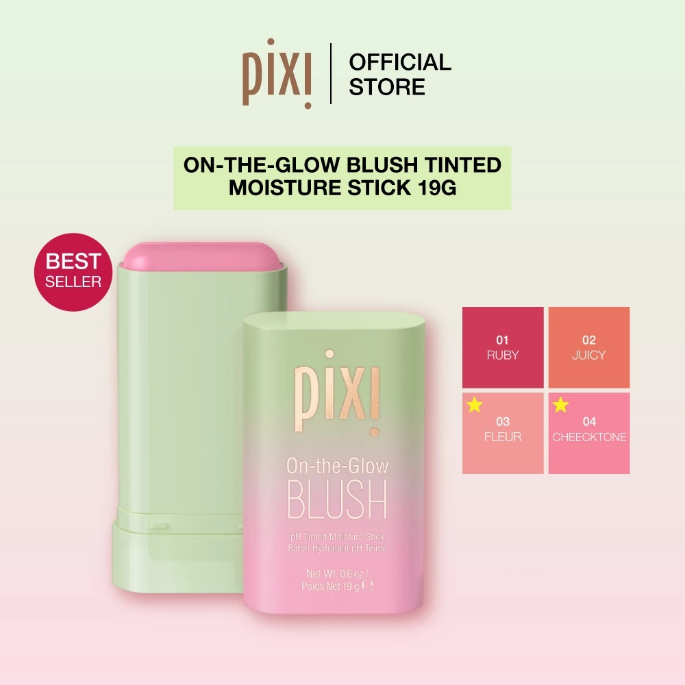 Pixi On-the-Glow BLUSH Tinted Moisture Stick บลัชสติ๊ก แก้ม ปาก เนื้อบาล์มชุ่มชื้น 19g