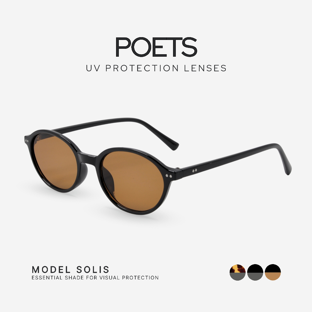 POETS รุ่น SOLIS แว่นกันแดด แว่นกรองแสงยูวี แว่นกันแดดทรงกลม กรอบโพลีคาร์บอเนต