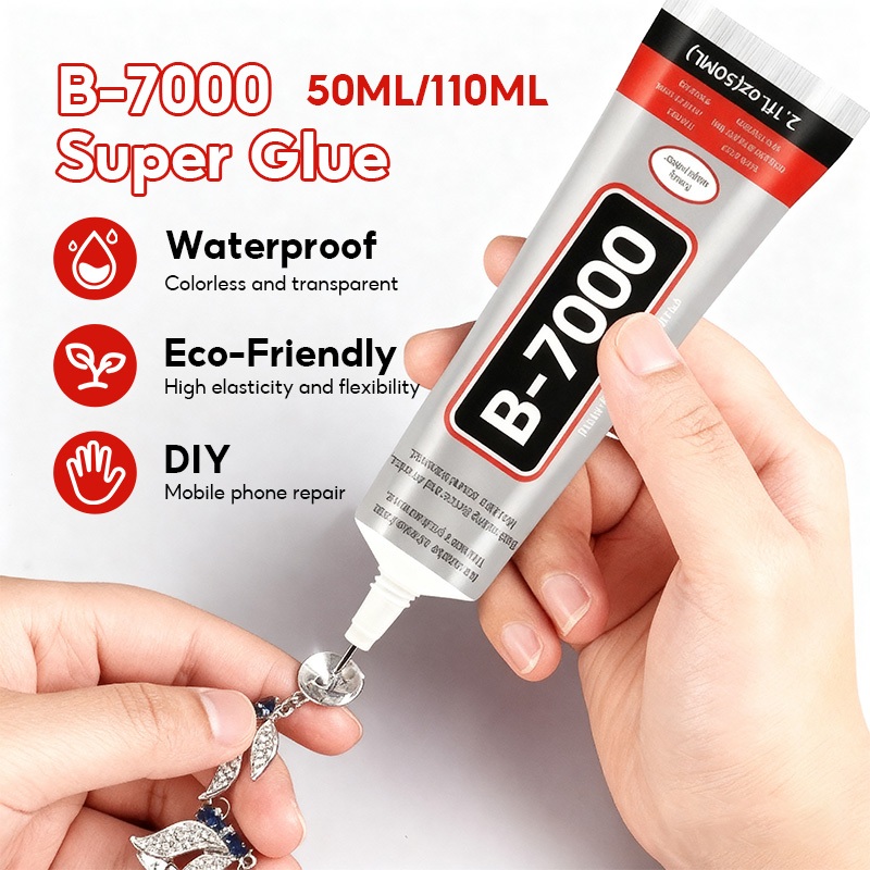 B7000 กาวติดผ้า กันน้ำอเนกประสงค์ใส เหนียว ไม่แข็ง DIY 50/110ML