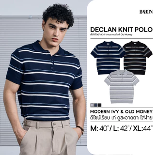 BARON “DECLAN” Knit Polo เสื้อโปโลผ้า Knit ลายขวางสไตล์ Old Money