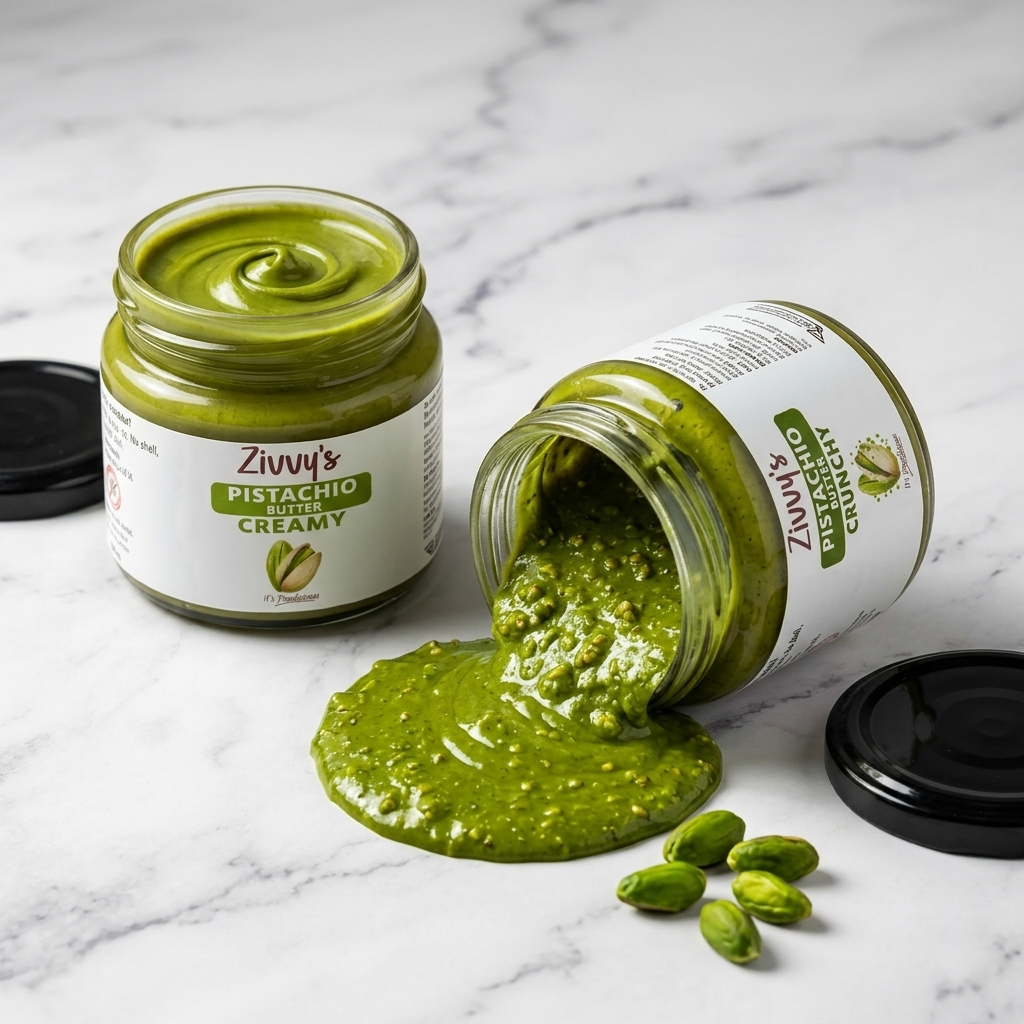 เซ็ตเนยพิสตาชิโอ | Pistachio Butter Set | ครีมมี่ & กรันชี่ | พรีเมียมหอมมัน | Zivvy's