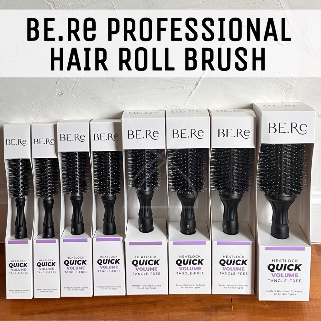 (สินค้าแท้/พร้อมส่ง) แปรงม้วนผมพรีเมียม BE.Re Professional HAIR BRUSH มี 8 เบอร์ หวีไดร์ หวีม้วน