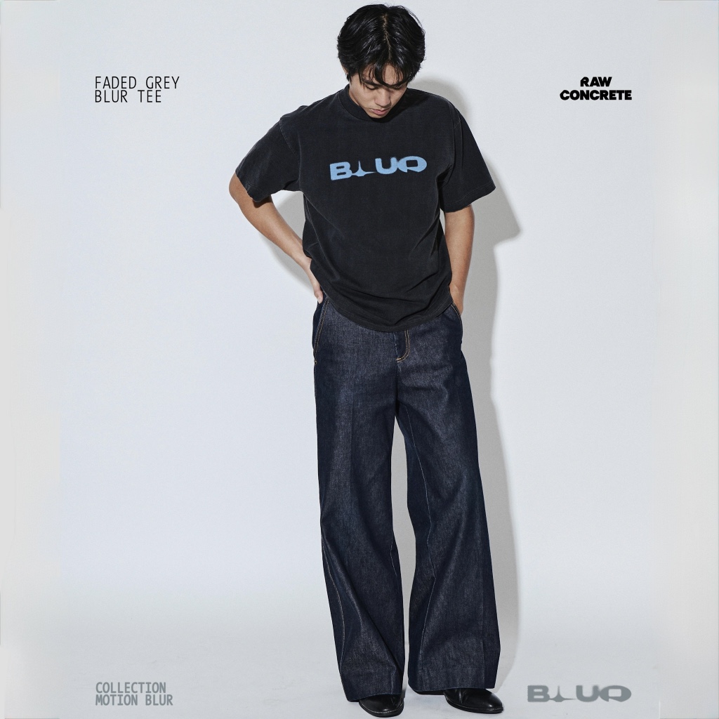 RAW CONCRETE FADED BLUR TEE รูปที่ 2