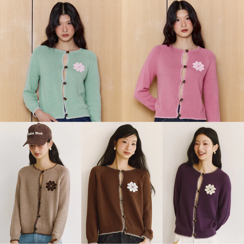 Growe Cardigan [Pre-Order สี Pistachio S,M & Pink M จัดส่ง20สค]