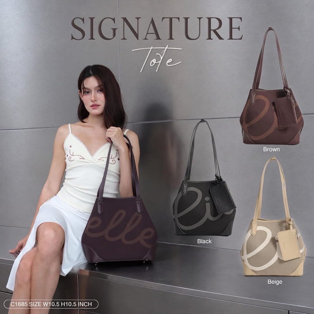 พร้อมส่ง💯กระเป๋าถือ cicelle tote 2 Way - ทำได้ 2 ทรง เลิศเลยล่ะ #1685