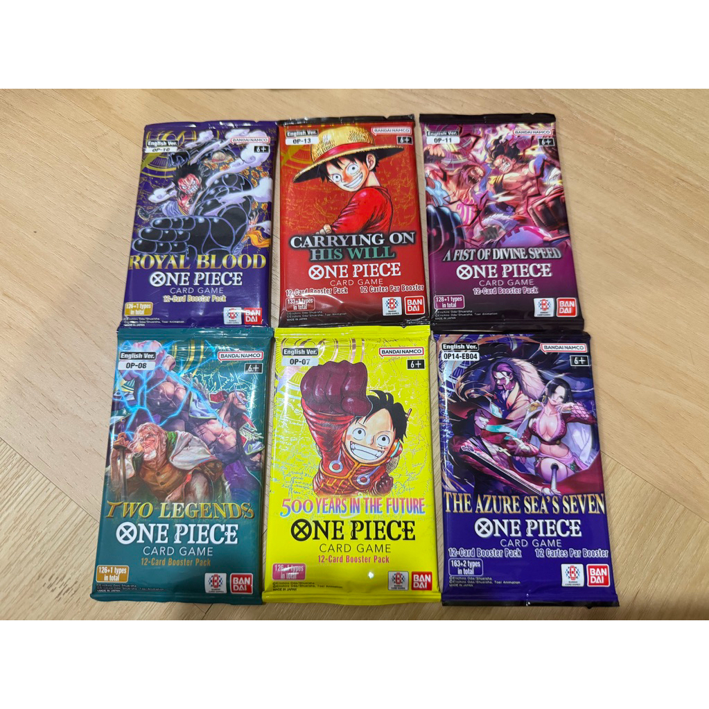 one piece card game set op07 op08 op10 op11 op13 op14
