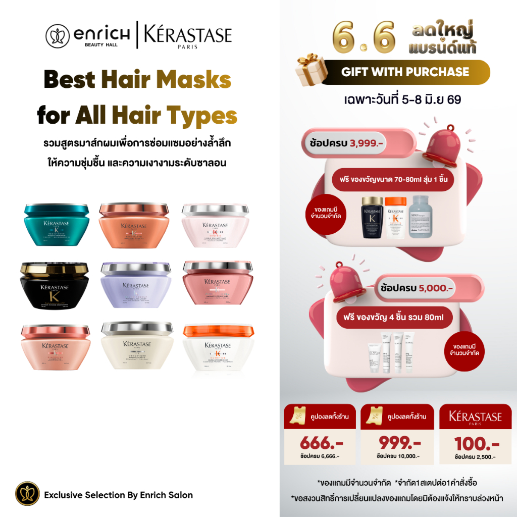 KERASTASE Hair Masque 200ml มาส์กเคเรสตาส บำรุงผมแห้งเสีย ผมนุ่มสลวย