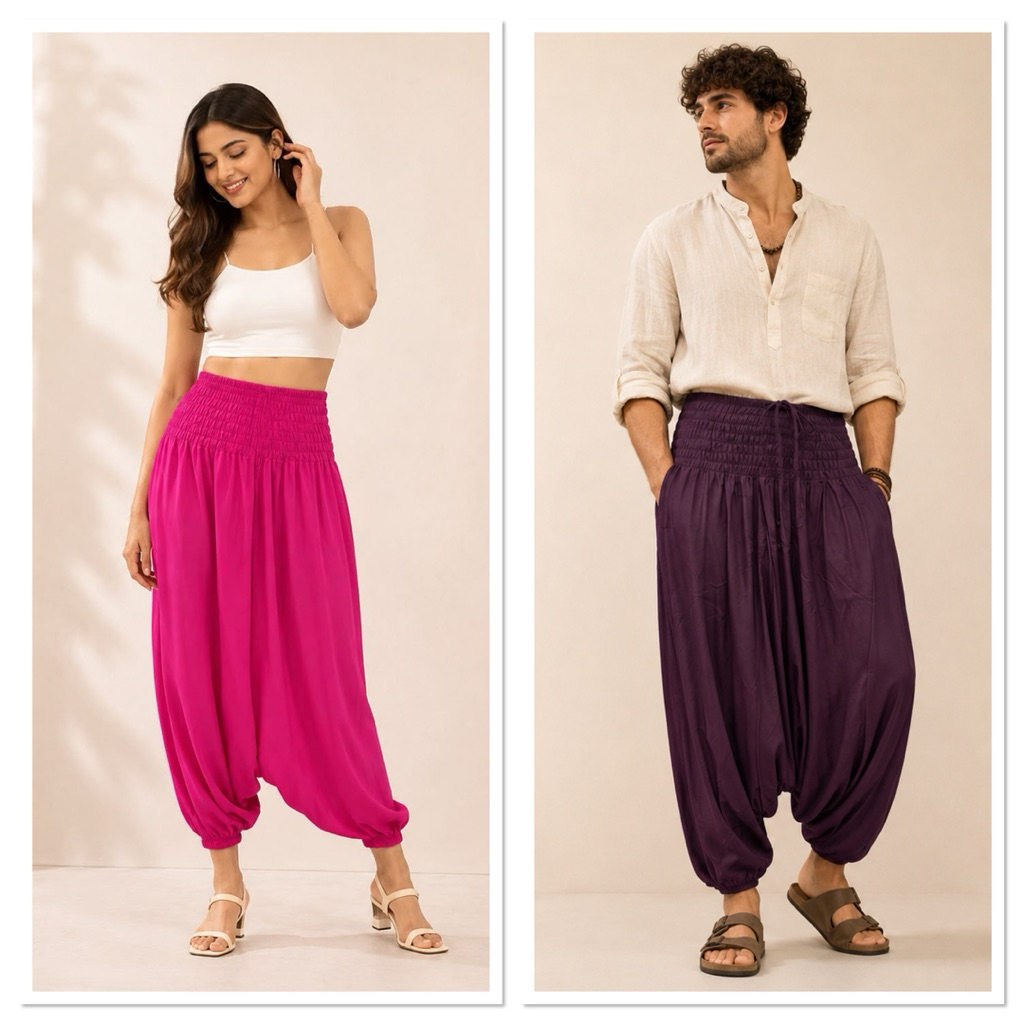กางเกงอลาดิน สไตล์อะลาดิน ใส่ได้ทั้งชายและหญิง Alladin style pants indian pants