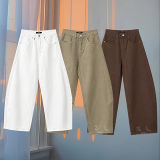 ATIPA - Sloane Barrel Jeans | กางเกงยีนส์ขายาว เอวสูง ทรง Barrel Leg ขากว้างโค้งสวย