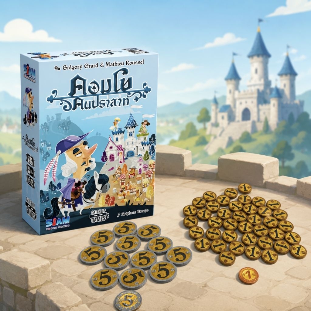 ​🏰 Coins Castle Combo [PETG] อัปเกรดเหรียญบอร์ดเกม งาน 3D Print (ไม่รวมตัวเกม)
