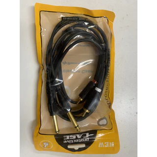 สายสัญญาณเสียง 2x 6.35mm to 2RCA สายคู่ (2 เส้นติด) สายสัญญาณออดิโอเกรดพรีเมียม สำหรับเครื่องเสียงและมิกเซอร์