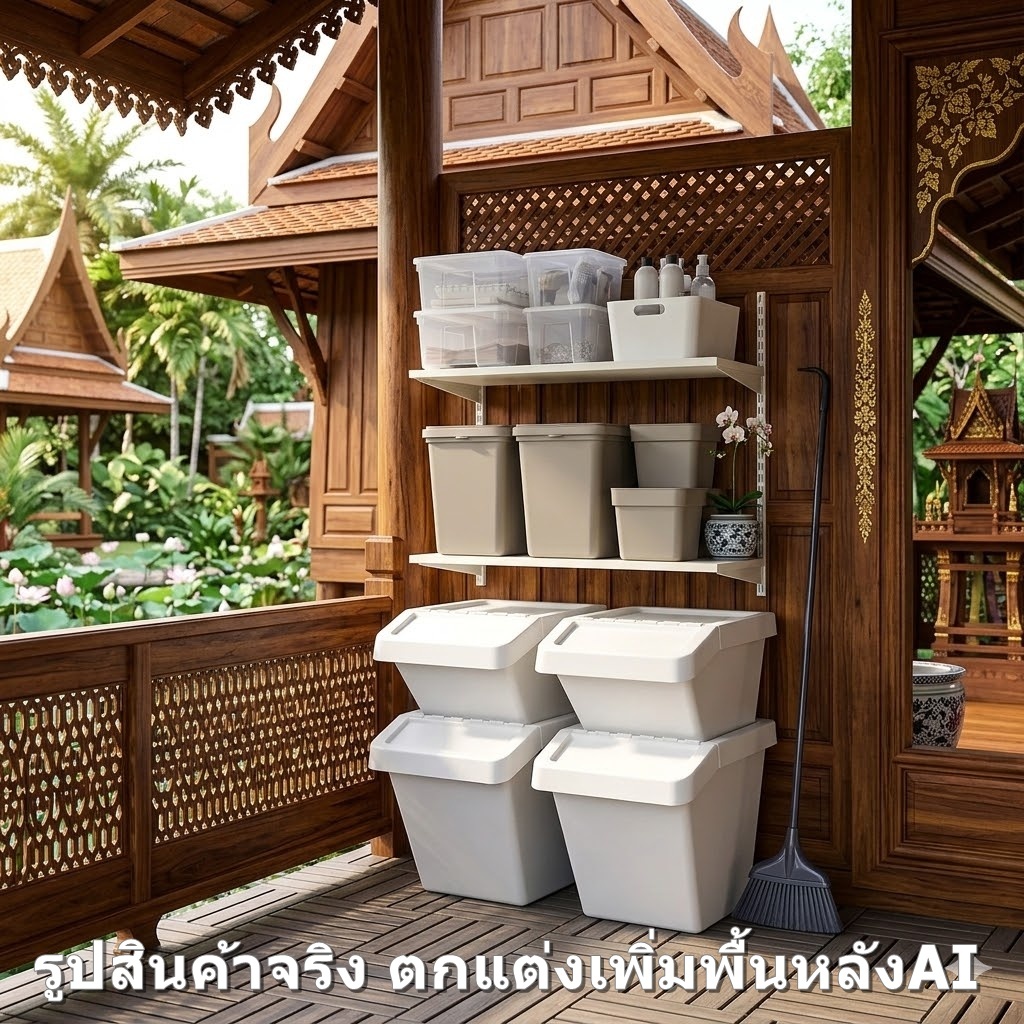 IKEA SORTERA  ถังใส่ของ ถังขยะ ตะกร้าผ้า ถังอเนกประสงค์มีฝาปิด วางซ้อน เปิดฝาได้ ขนาดใหญ่สุด 37 และ60 ลิตร