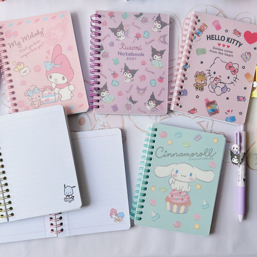 Sanrio&Chiikawa สมุดจดบันทึก แบบห่วง A6