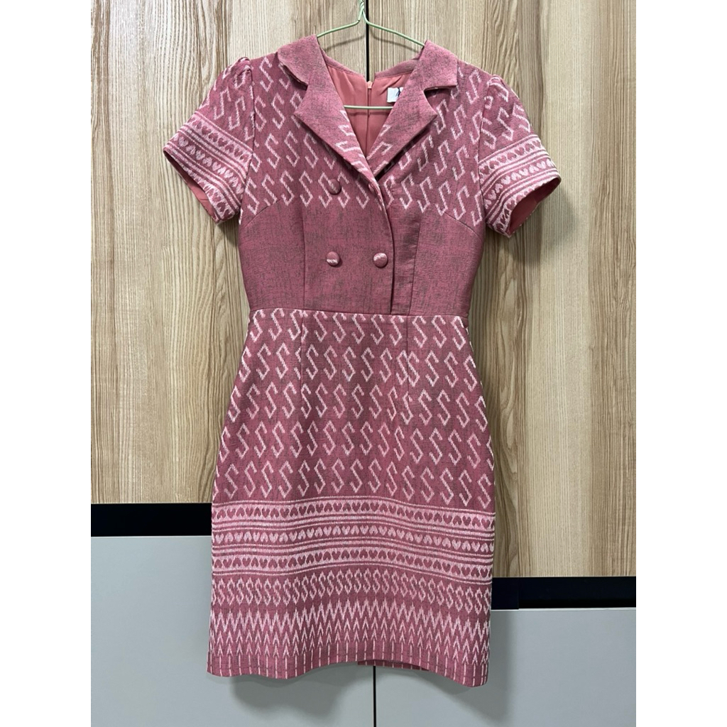 เดรสผ้าไทย omeshop size xs