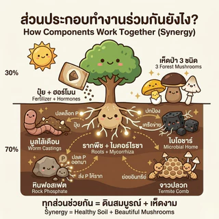 เชื้อเห็ดป่ารวม ระโงก ตับเต่า ปลวก