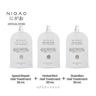 [แพ็กสุดคุ้ม 30 mL] NIGAO Speed Repair+Herbal Rich+Guardian Hair Treatment l นิกาโอะ ทรีทเม้นท์บำรุงผม ขนาดซอง 30mL*3