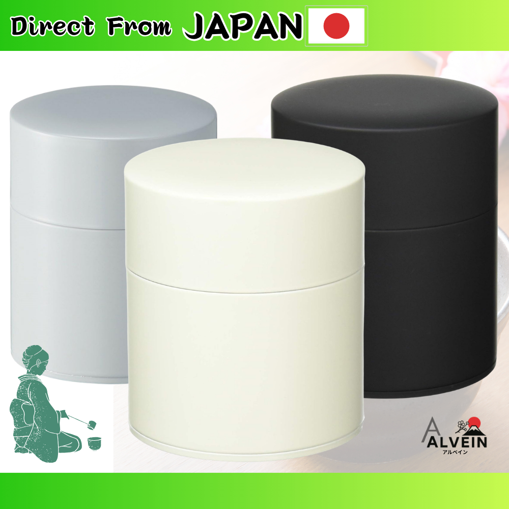 【Direct From Japan】 Japanese Steel Tea Canister Matcha Flat Tea Tin 150g 200g