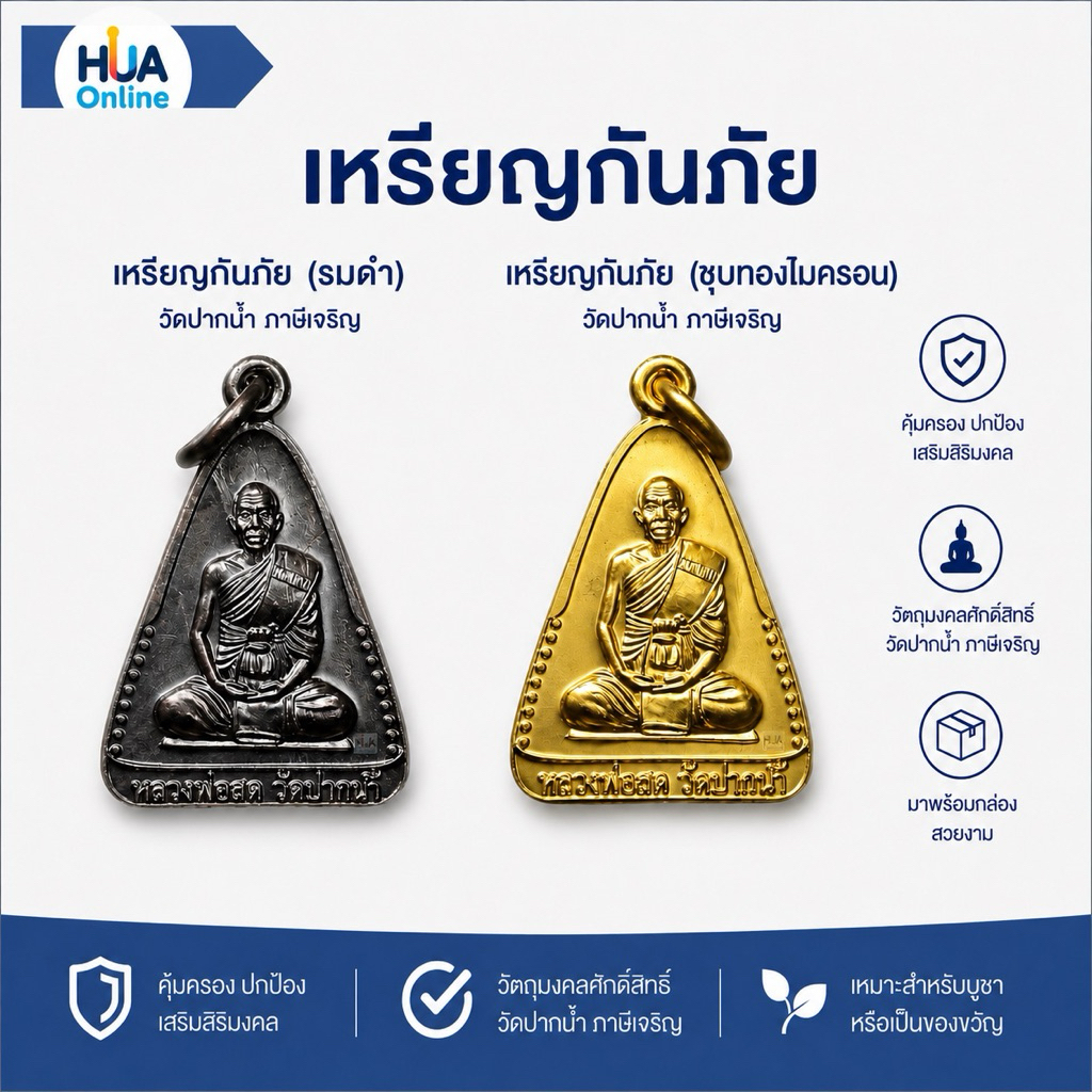 ของแท้100%  เหรียญกันภัย พระมงคลเทพมุนี หลวงพ่อสด  วัดปากน้ำ ภาษีเจริญ วัตถุมงคล คุ้มครอง จากอันตราย