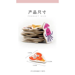 24ชิ้น MAGNET รูปสัตว์น้ำ/สัตว์บก ติดตู้เย็น/บอร์ดแม่เหล็ก