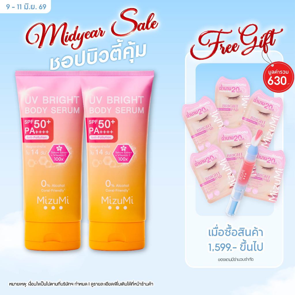 แพ็คคู่ MizuMi UV Bright Body shopee คุ้มไหม? รีวิวละเอียด จ