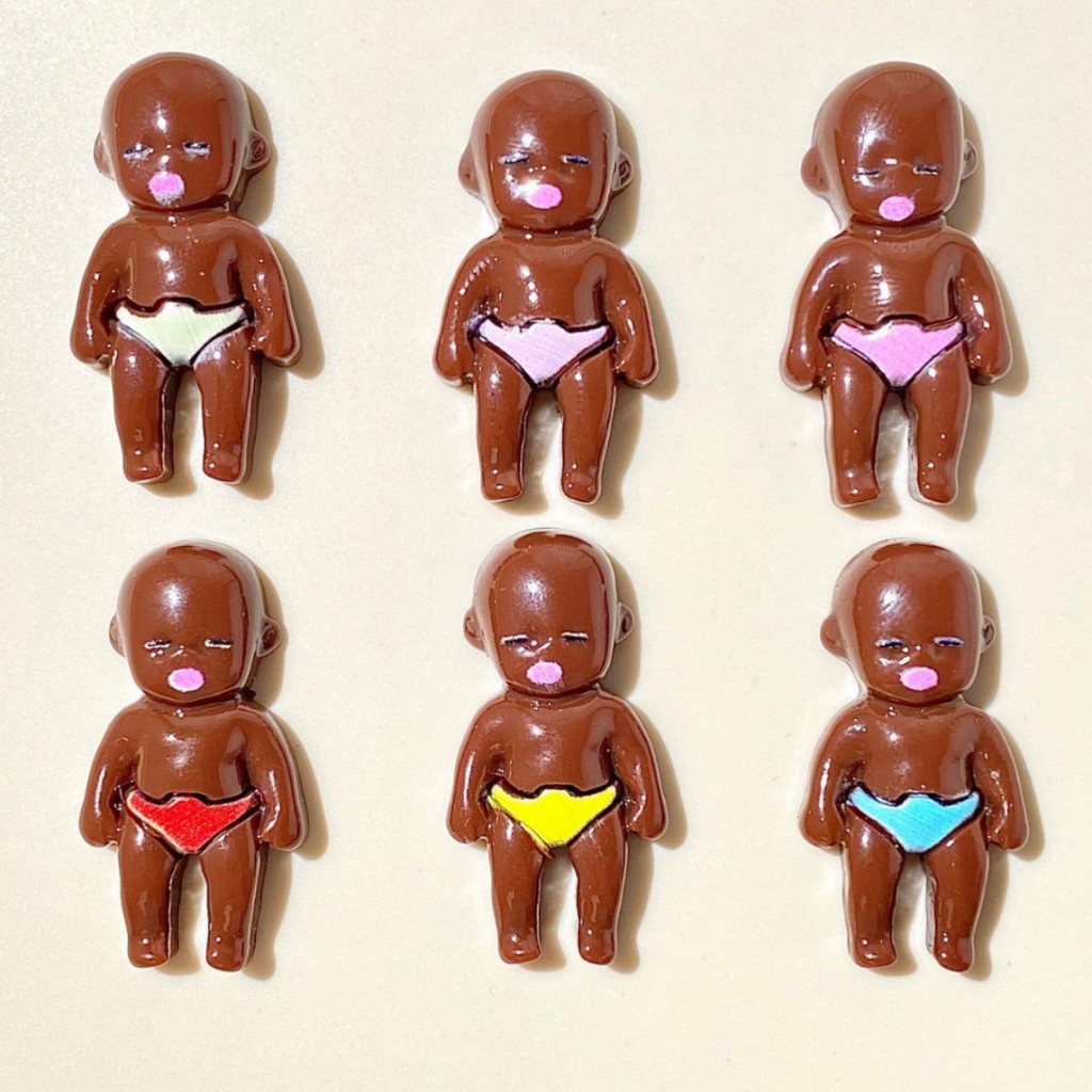J392C ตุ๊กตา Natasha Black  เรซิ่นจิ๋วงานดีไอวายแพ็คละ 12 ชิ้น
