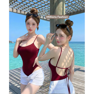 💕ShopBypuy💕บอดี้สูทสายเดี่ยวผูกหลัง