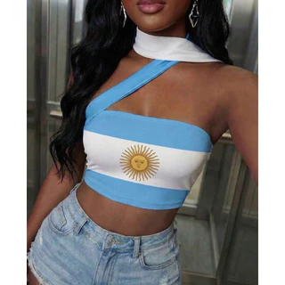 Argentina 🇦🇷 Style มัดรวบชุดลายธงอาร์เจนติน่า