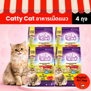 (เซต 4 ถุง) (ขนาด 1 kg.) อาหารเม็ดแมว Catty Cat มี 4 รสชาติ