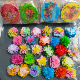 กระดาษสาห่อเหรียญโปรยทาน 100 แผ่น แบบคละสี คละลาย แบบลายรุ้ง และแบบขาวดำ สำหรับงานบุญ งานขาวดำ โอกาสต่าง ๆ