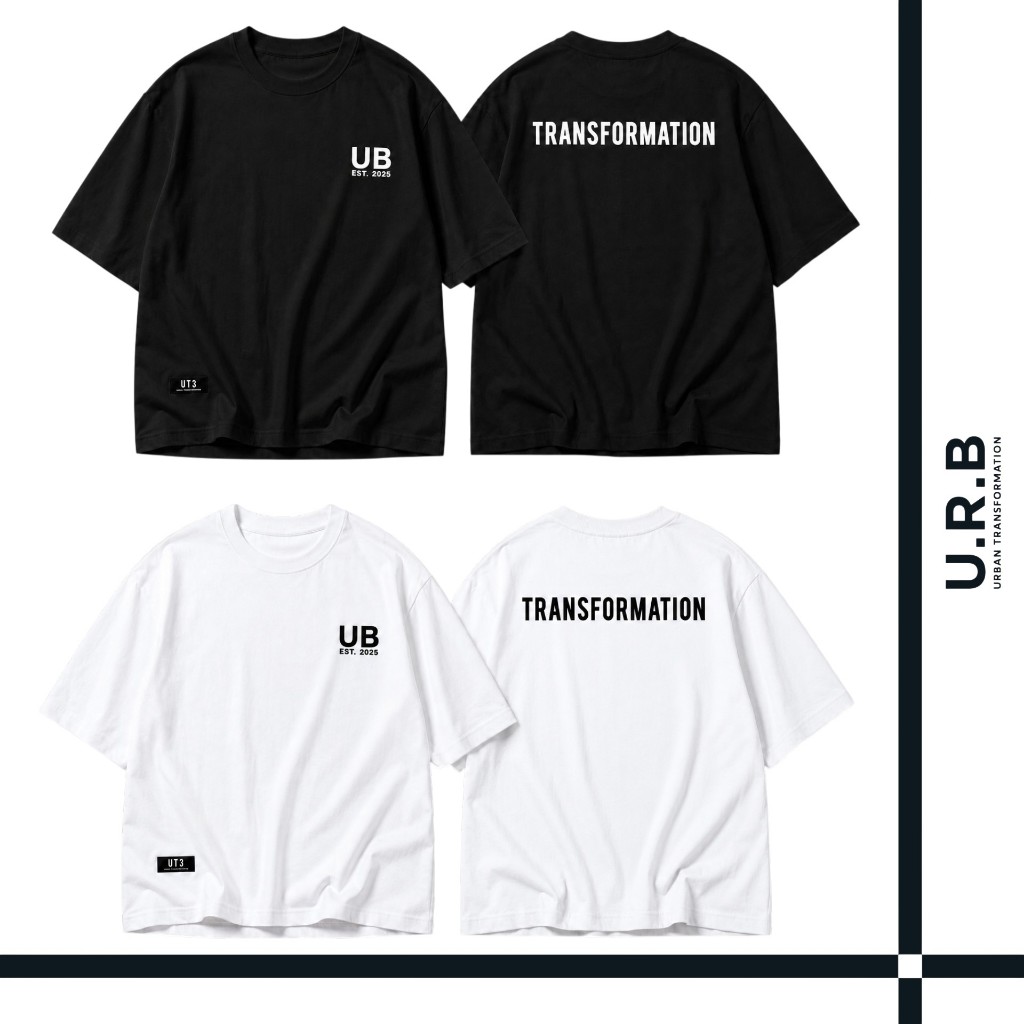 URBAN : STREET OVERSIZED GRAPHIC TEE เสื้อยืดโอเวอร์ไซส์ UNISEX รุ่น 1UTMT5094 มี 2 สี แบล็ค , ไวท์