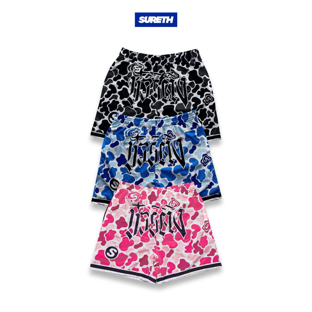 Surething - Duck camo shorts กางเกงขาสั้น ชัวร์ติง มี 3สี มีกระเป๋า ระบายอากาศ