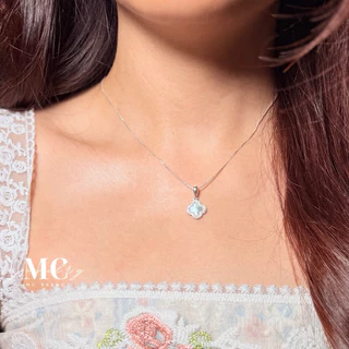 MCbrand.Jewelry🩵 สร้อยคอเงินแท้ 92.5% รุ่น Fortuna Clover🍀 ใบโคลเวอร์ โชคดี [แถมกล่อง+ใบประกัน] ใส่ติดตัวได้ ไม่ลอก
