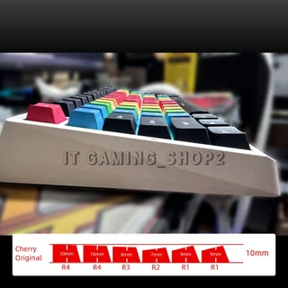 Keycaps Black Rainbow (*ไม่ใช่คีย์บอร์ด) 128 Keys Cherry Profile อังกฤษ-ไทย Side-printed