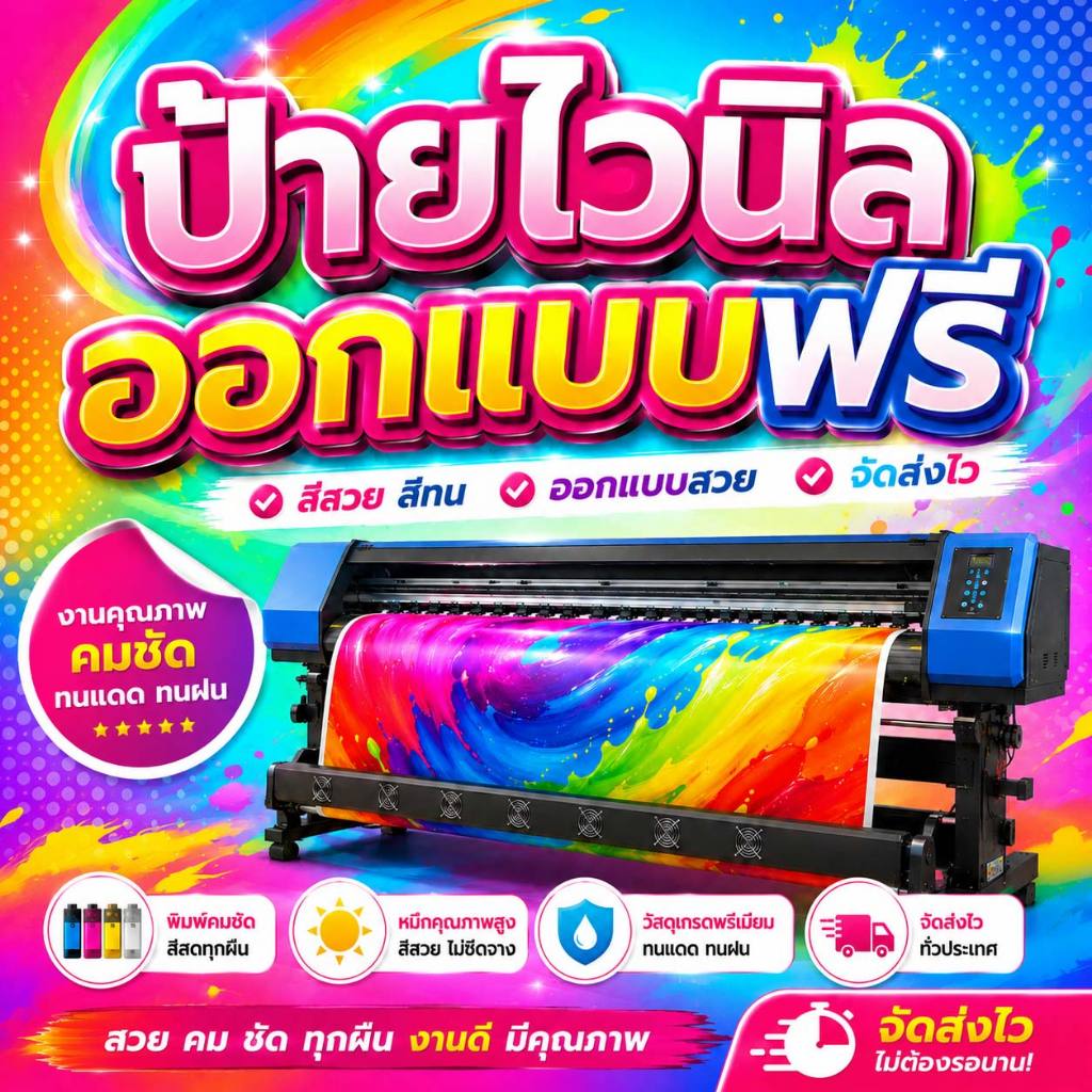 ป้ายไวนิล ป้ายโฆษณา ราคาโรงงาน ออกแบบใหม่ ทักแชทก่อนสั่งซื้อนะคะ