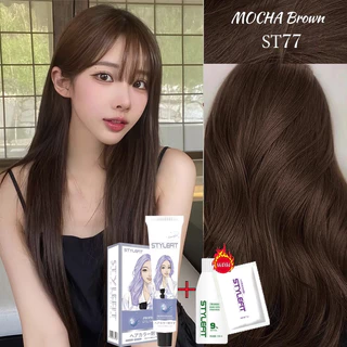 ย้อมผมเองโดยไม่ทำให้ผมเสีย🌸 สีย้อมผม ใช้ง่ายย้อมสีง่าย ฟรีอุปกรณ์ทําสีผม(สีผม ยาย้อมผม น้ํายาย้อมผม)