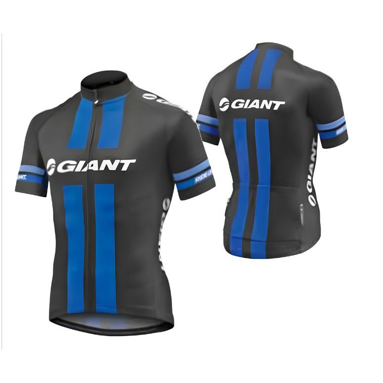 เสื้อปั่นจักรยานแขนสั้นสำหรับผู้ชาย GIANT RACE DAY STANDARD SS JERSEY BLACK/BLUE