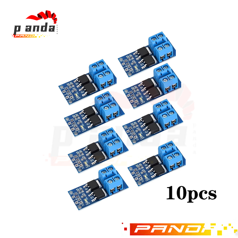 10 ชิ้น DC 5V-36V 15A 400W โมดูลไดรฟ์ทรานซิสเตอร์พลังงานสูงคู่ MOS PWM ควบคุมความเร็วมอเตอร์