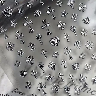 สติกเกอร์ติดเล็บลายโครมฮาร์ท Chrome Heart