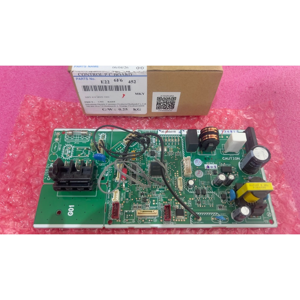 ใหม่ แท้ ศูนย์ บอร์ดแอร์ มิตซูบิชิ บอร์ดคอยเย็น E226F6452 รุ่น MSY-GY18VF MSY-GY24 MSY-GY30 #ไม่มีปร