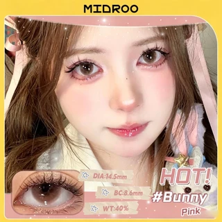Midroo 【0°~-600°】💟Bunny-14.5mm💟Blue/Pink/Brown ไร้ขอบ series คอนแทคเลนส์สี แม่ทัพ รายเดือน เลนส์นุ่ม คอนแทคเลนส์ตาหวาน