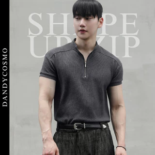 DANDY COSMO | [4สี] Shape-Up Zip Muscle Fit เสื้อซิปทรงเข้ารูป ดีไซน์เรียบ เท่ และโชว์สัดส่วน