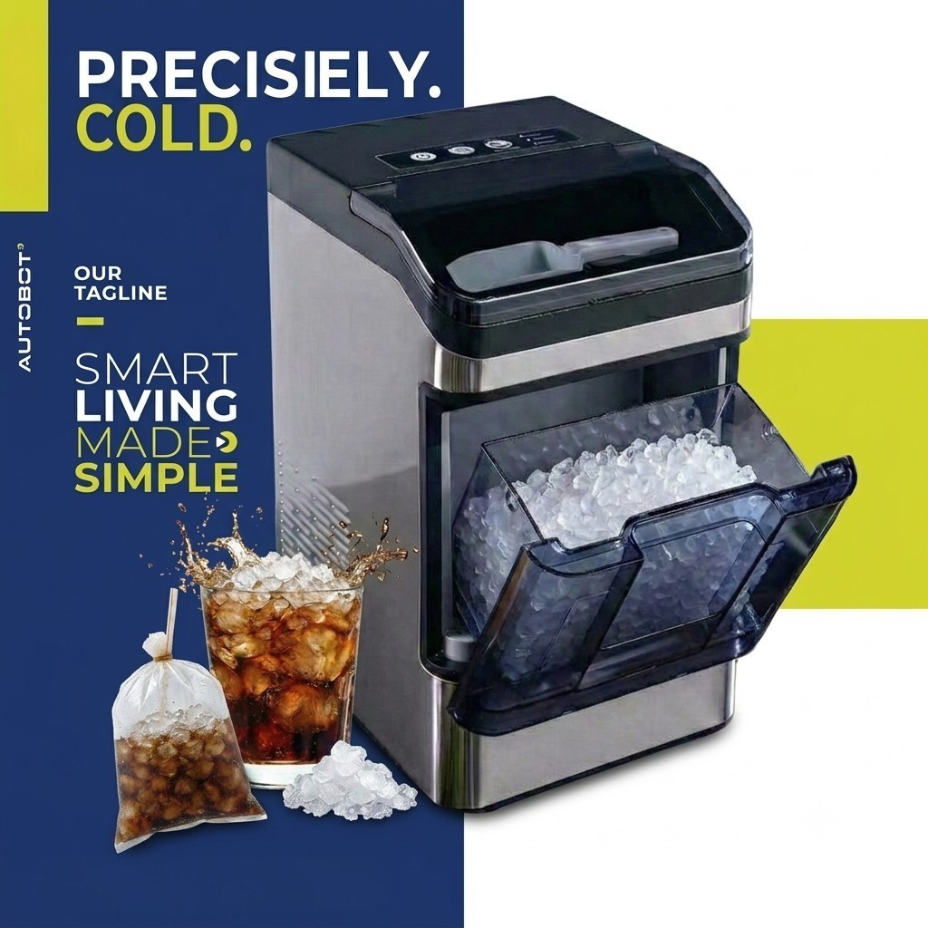 AUTOBOT Nugget Ice Maker เครื่องทำน้ำแข็ง Chewable Ice แบบเคี้ยวได้ ใน 10 นาที ขนาด 0.8 ลิตร / รอบ