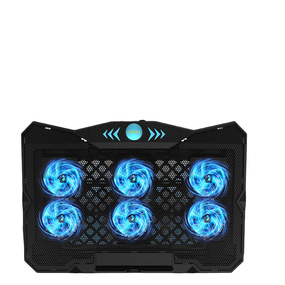 OMISA พัดลมระบายความร้อน รุ่น F62 Plus พัดลม 6 ตัว (มีไฟBLUE LED)