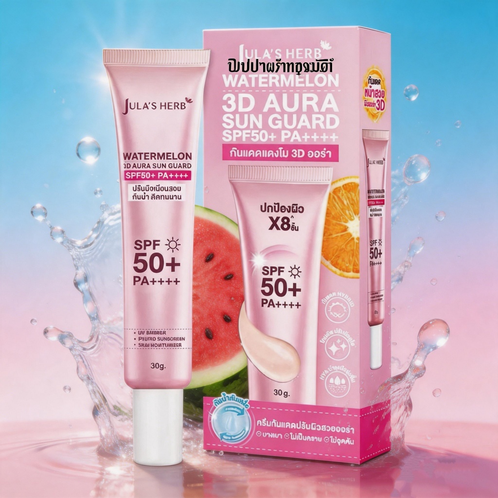 สินค้าพร้อมส่ง Jula's Herb SPF50+ PA++++ กันแดดแตงโม 3D Aura Sun Guard 30g