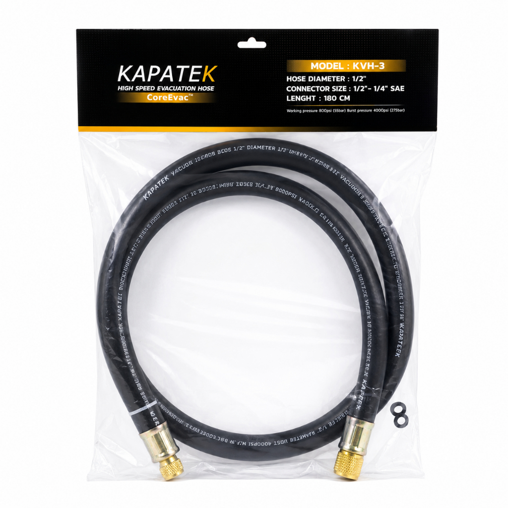 KAPATEK สายแวคคั่ม ขนาด 1/2" รุ่น KVH-3 / KVH-4 ความยาว180cm Burst 4000PSI Working Pressure 800 PSI